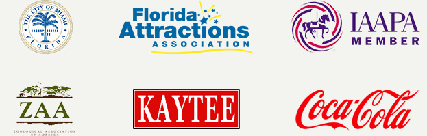 The city of Miami, Florida Attractions Association, International Association of Amusement Parks and Attractions, Zoo and Aquarium Association, Kaytee, Coca-Cola